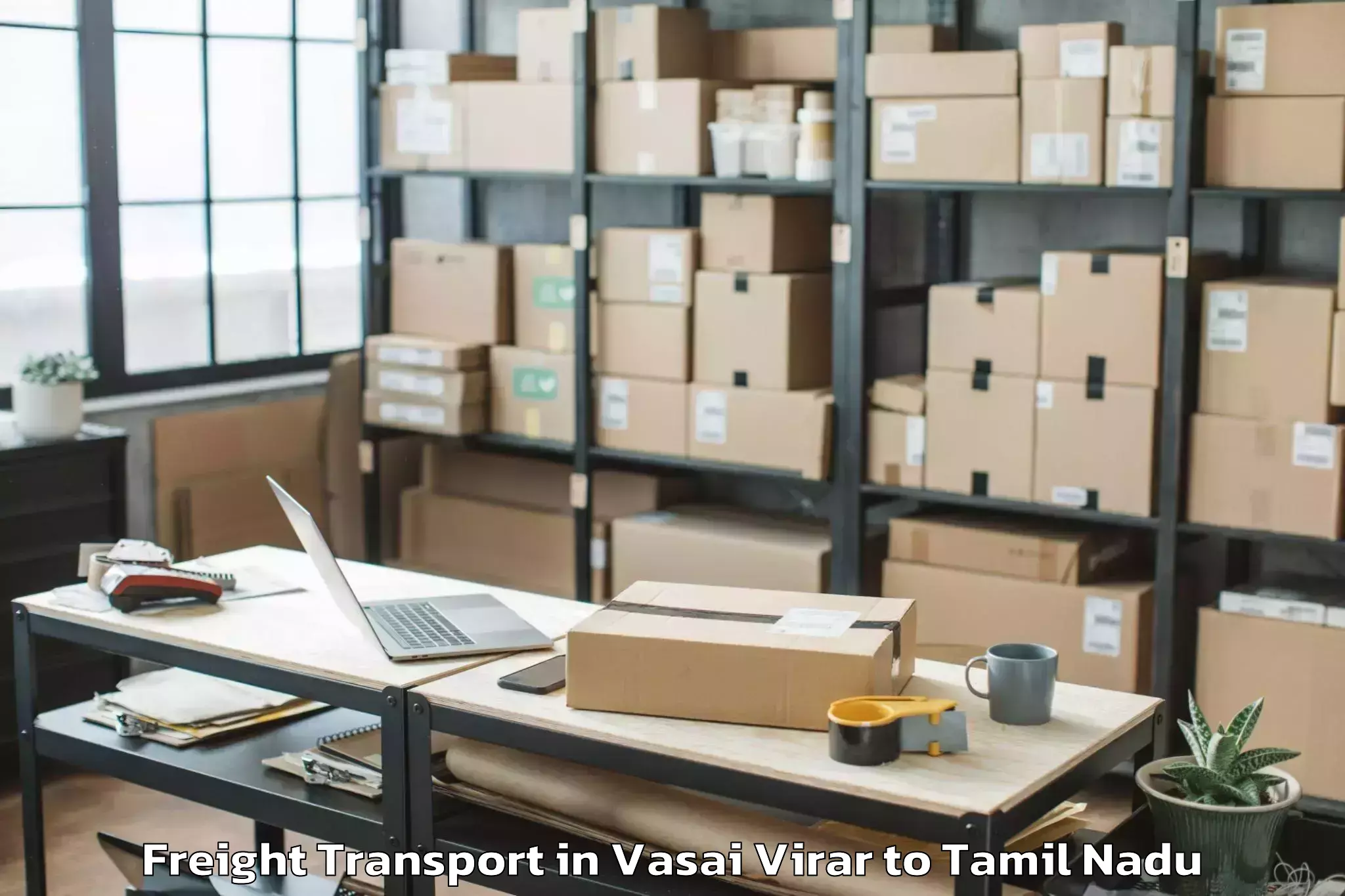 Professional Vasai Virar to Puliyur Freight Transport